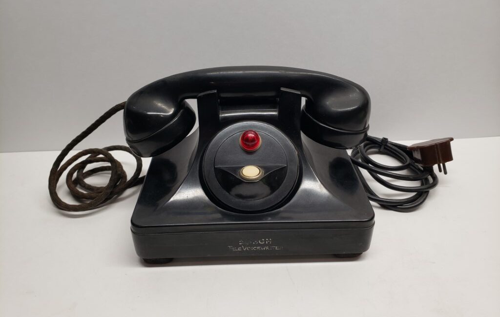 Date matching 1952 Edison TeleVoicewriter by North Electric MFG Co. Intercom Telephone.