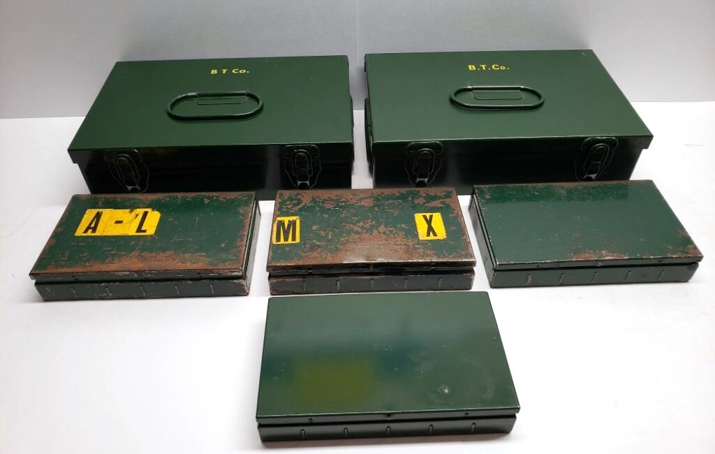 Bell Canada Pole Markers and Tags in Cases.