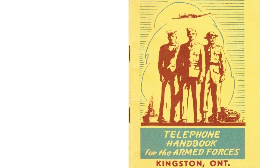 1943 Telephone Handbook for the Armed Forces, Kingston Ontario Canada.