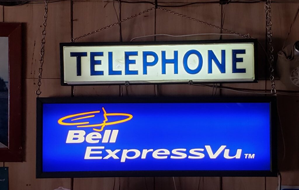 Lighted Telephone Sign