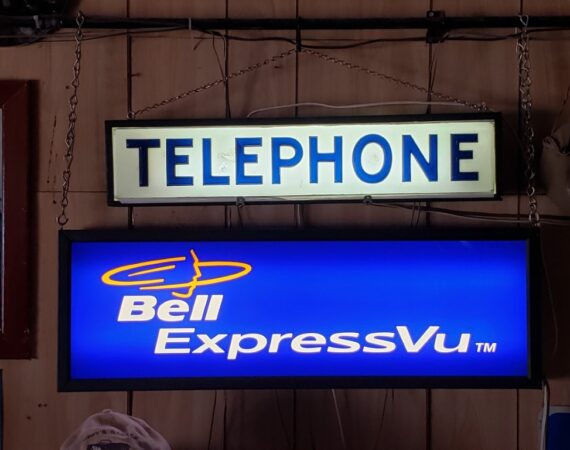 Lighted Telephone Sign