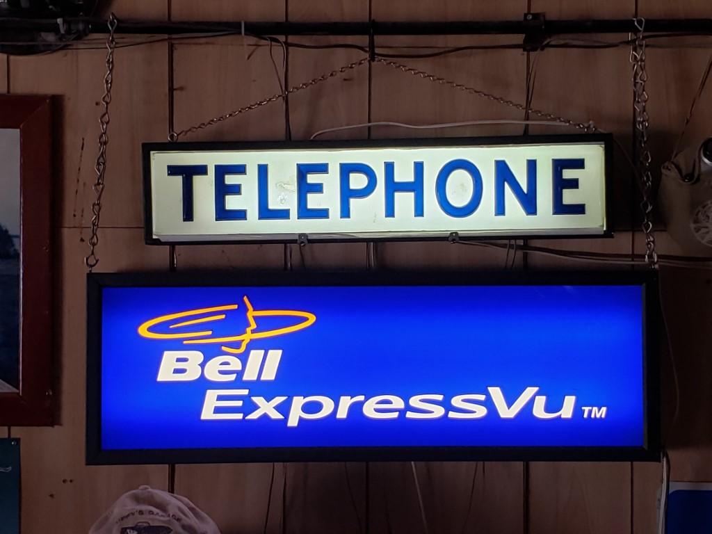 Lighted Telephone Sign