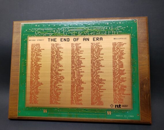 1989 Northern Telecom "THE END OF AN ERA" Plaque