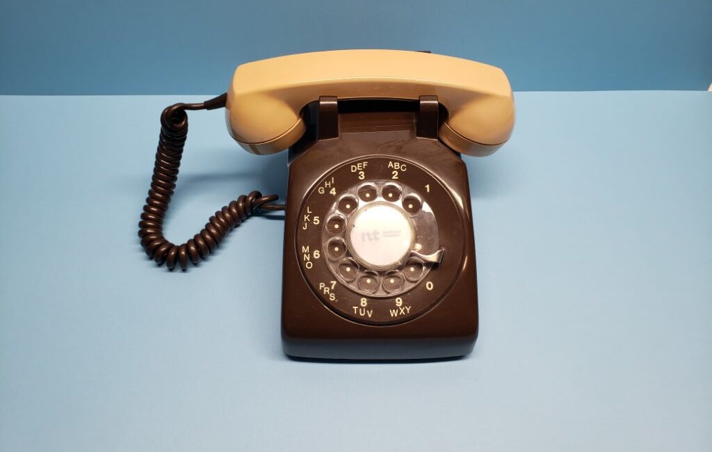 1981 Northern Telecom two tone Brown and Cream QSQM 500AX.