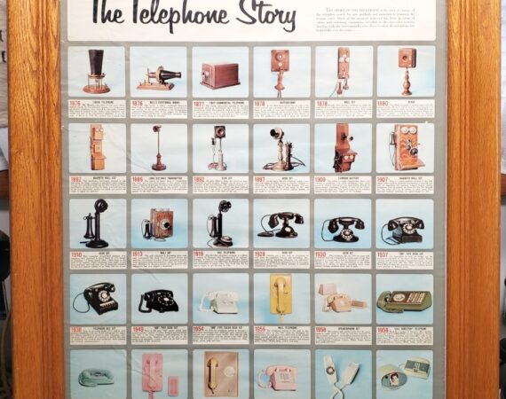 The Telephone Story Poster Late 1960's Version in a Oak Frame.